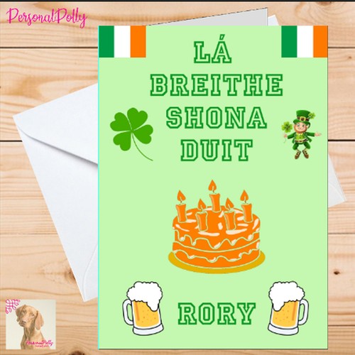 Personalised irish card - personalised,