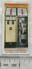 1938 Wills Railway Equipment 14 automatic ticket printing & change machines