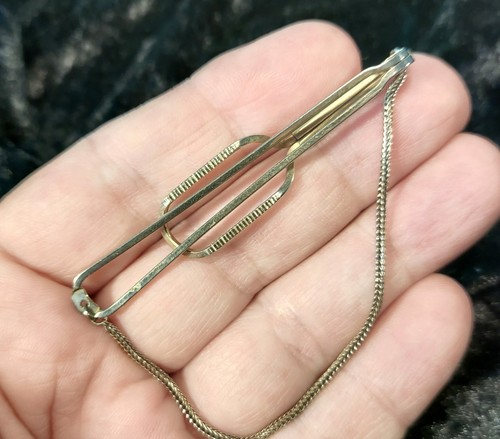 Vintage tie clip - vintage, toned