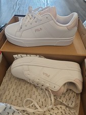 Fila Panache Older Kids Top Fila Trainers Girl White Pink shoes Junior size 6 uk