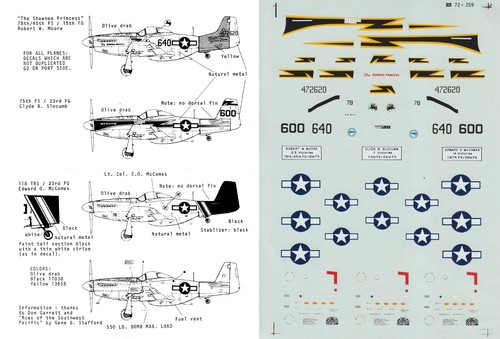 Microscale decals p 51d - microscale, p-51d