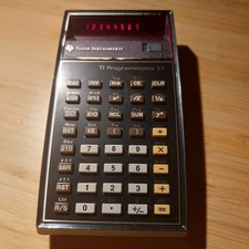 Texas Instruments TI Programmable 57 Vintage Calculator with Leather Carry Case
