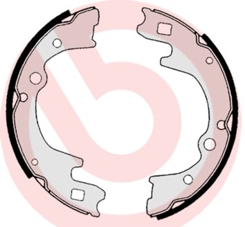 Rear brake shoe set fits - shoe,