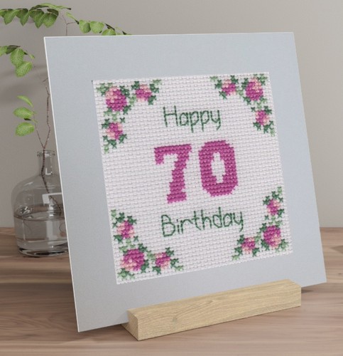 70th birthday card cross - 70th,