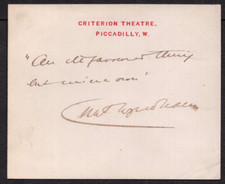 ENGLISH ACTOR AUTOGRAPH CARD