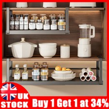 Adjustable Under Shelf Storage Basket Extendable Kitchen Cabinet Organizer Rack