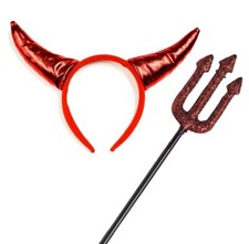 Devil Horns Trident Devil Costume Fancy Dress Halloween Costume Party Accessory