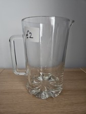 Clear Glass Jug Heavy Base Water Pitcher