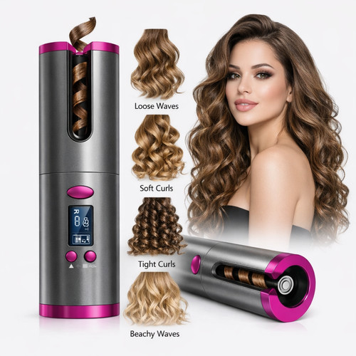 Cordless curling iron - iron, beach