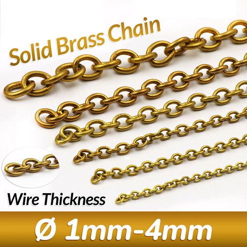 Solid brass chain - chain, 4-15mm