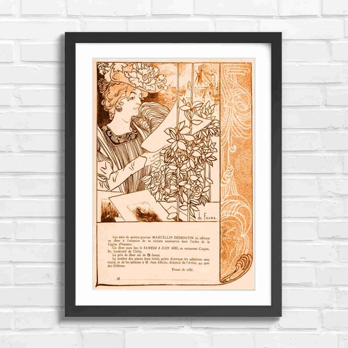 Art nouveau woman with - woman,
