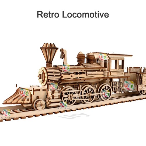 Wooden puzzle airship model - 3d,