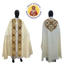 WHITE COPE VESTMENT CHASUBLE