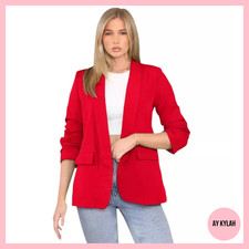 Women's Ruched Sleeve Blazer