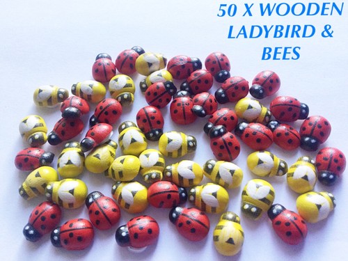 Wooden ladybirds - ladybirds,