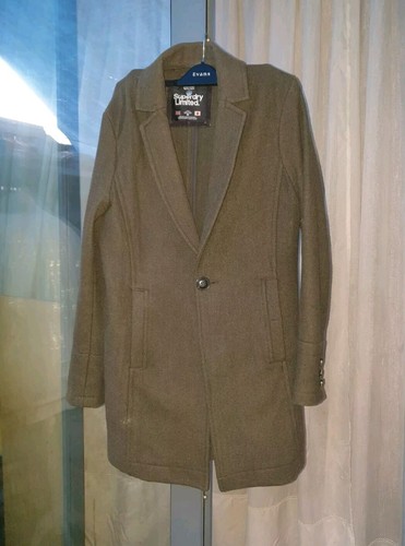 Superdry black label coat - black,