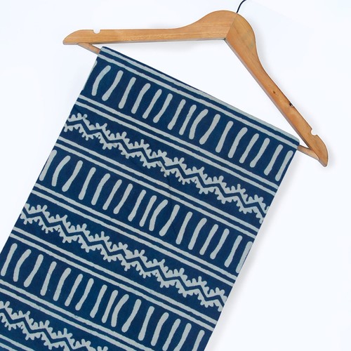 Indian cotton fabric blue hand - indian,