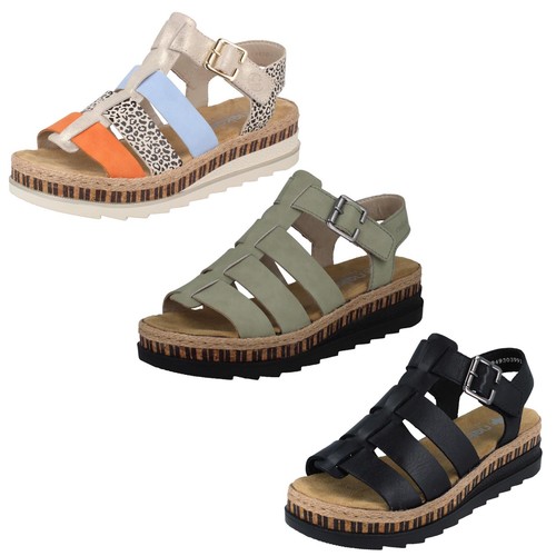 Ladies rieker strappy sandals - ladies,