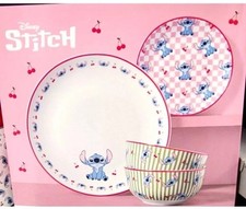 Disney Lilo & Stitch Dinner Set PLATE / SIDE PLATE / BOWL 12 PIECE SET Brand New