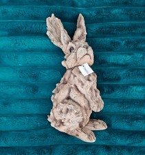 Wood Effect Hare Sculpture