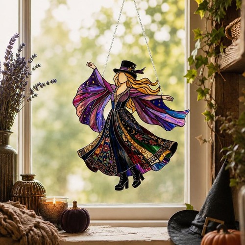 Boho witchy acrylic suncatcher - witchy,