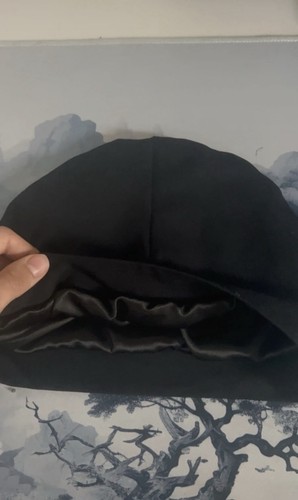 Black satin lined skull - black,