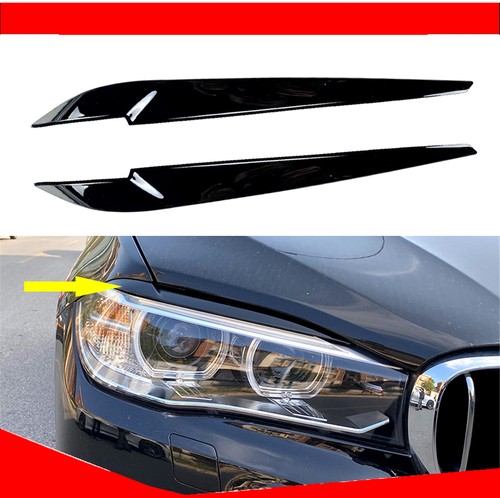 Gloss black headlight eyelid - black,