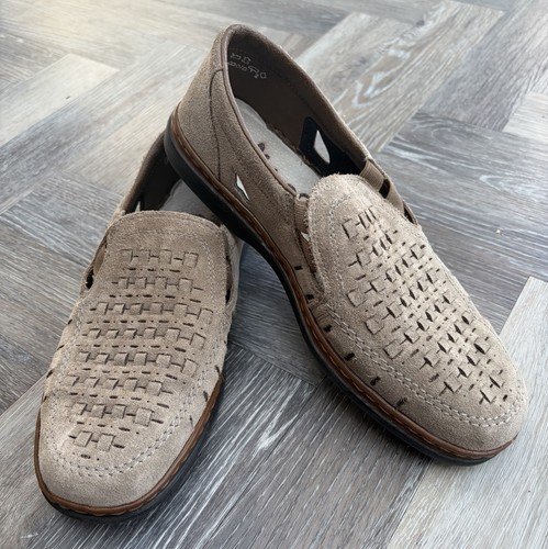 Rieker men beige - rieker, suede