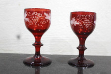 Antique etched cranberry - 2,