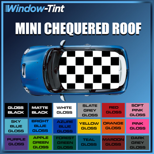 Mini roof chequered vinyl - mini,