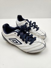 Umbro White Navy Football Boots Infant Size 10