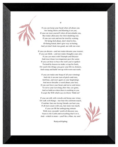 Poem rudyard kipling - if,
