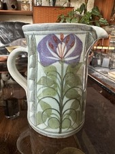 Laurence McGowan - Ex Aldermaston - Studio Pottery 13cm Jug With Foliate Pattern