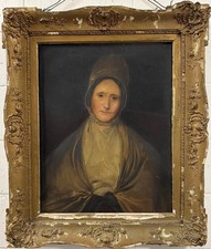 Antique Painting; Portrait Of A Lady , Oil On Canvas