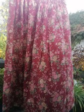 Laura Ashley Stowe red linen vintage curtains each 78"d x 100"w