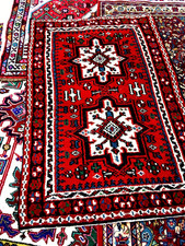 vintage Middle Eastern handmade Hamadan area rugs Tribal Baluchi 3x2ft medallion