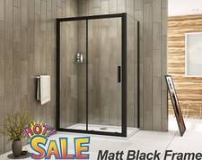 Black Frame Sliding Shower