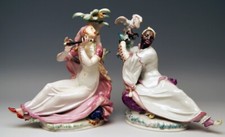 Pair Meissen Oriental Figures