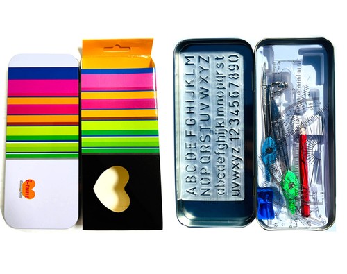 Neon math set flexible ruler - set,