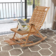 Ergonomic Rocking Swing Chair Outdoor Indoor Summer Leisure Recliner Seat Rocker
