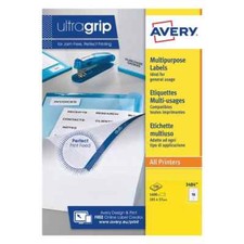 Avery Ultragrip Labels 105x37mm 16 Per Sheet White (Pack of 1600) DPS16-100