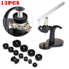 13PCS Watch Back Case Press Crystal Glass Closer Fitting Repair Tool Dies Set UK
