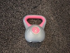  YORK 2kg Vinyl Kettlebell - Pink
