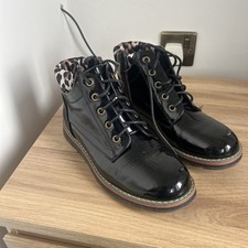 Lovely Ladies Lotus Patent Boots Size 3