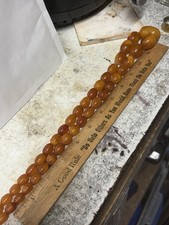 ANTIQUE BUTTERSCOTCH AMBER BEAD NECKLACE 71g APPROX 28 INCH