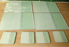 Denby Energy 4x Placemats & 4x Coasters Cork Sets Regency Green Christmas Gift