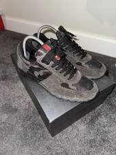 Men's Prada Camouflage Trainers - Black/Grey, Size 6