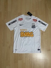Neymar Jr No. 11  Retro Santos 2011/12 Nike Home Short Sleeve Football Jersey