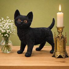 Black Cat Ornament Resin