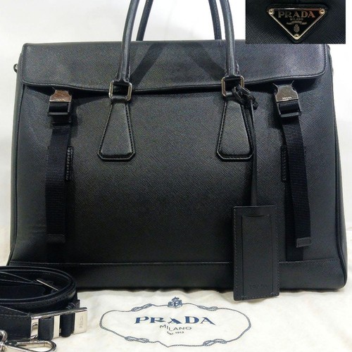 Prada black leather way - prada, 2-way